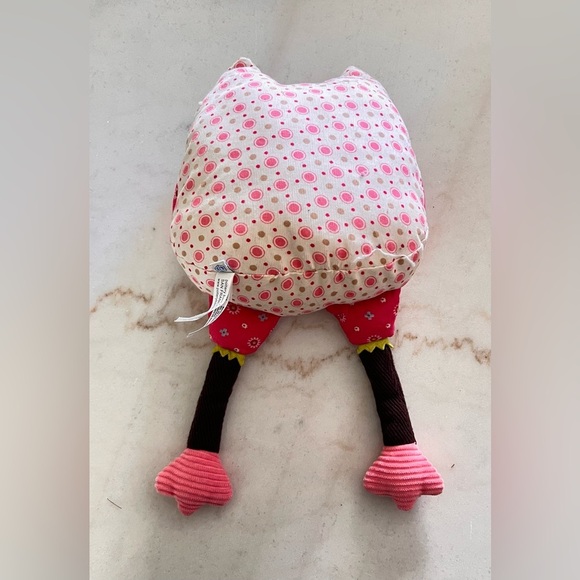 Pottery Barn Kids Penny Owl Corduroy Pink Plush Toy Pillow Stuffed Animal - Picture 2 of 5